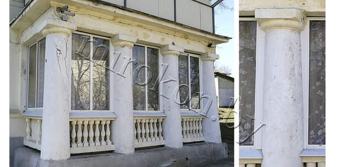 балконные рамы из алюминия - остекление между колоннами